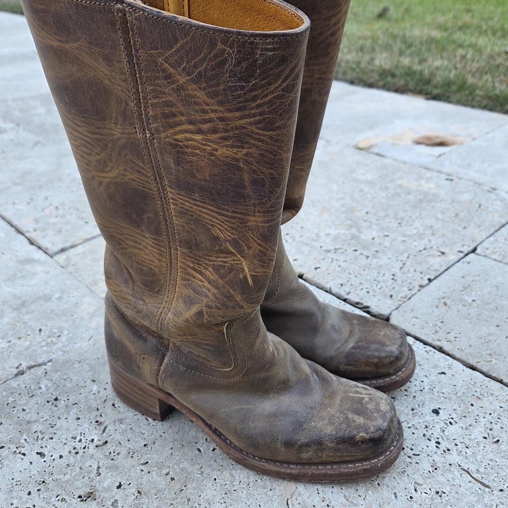 Brown Leather Cowboy Boots